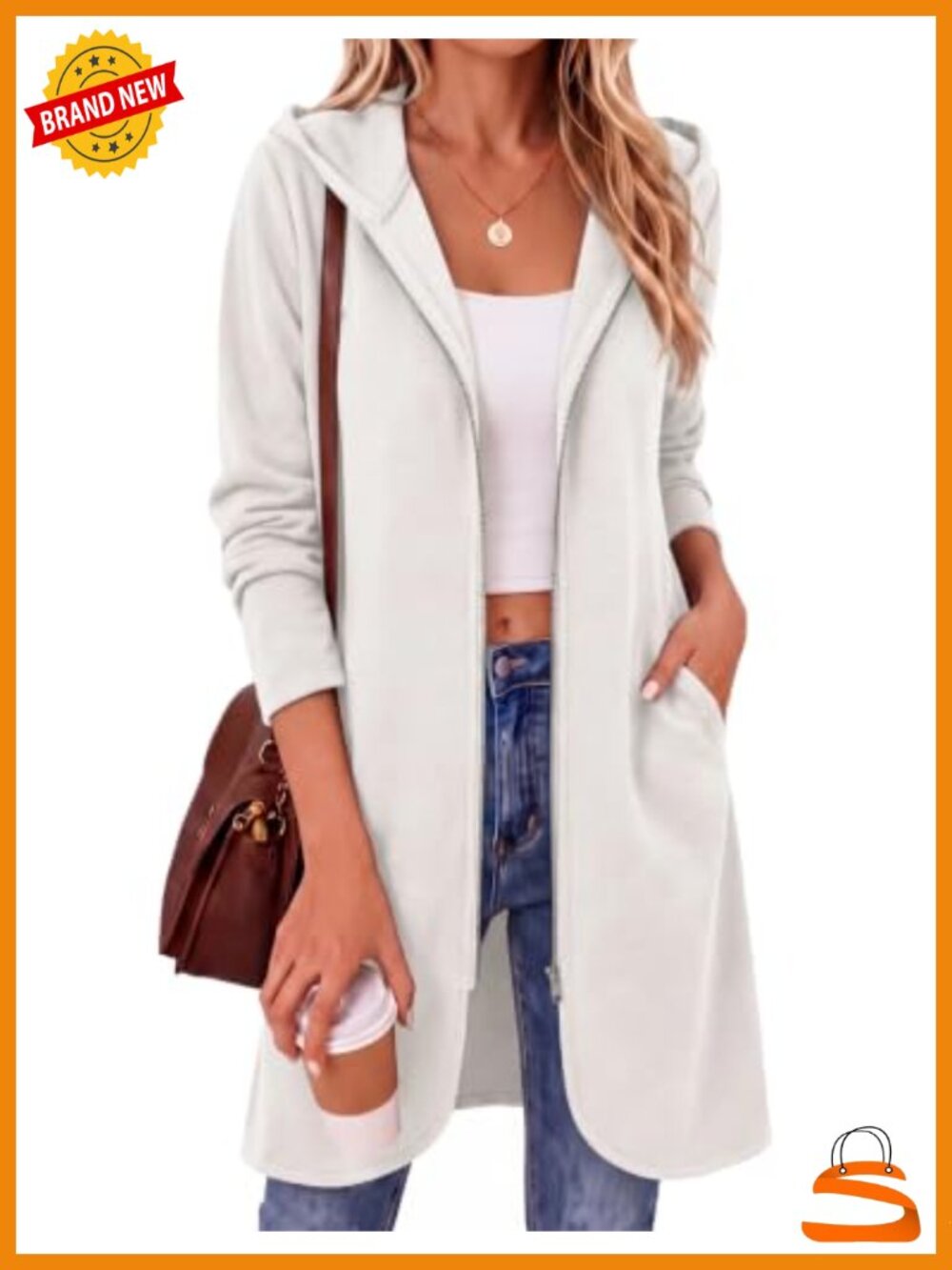 Zeagoo Women's Zip Up Hoodie Oversized Fleece Loose Fit Tunic Sweatshirt